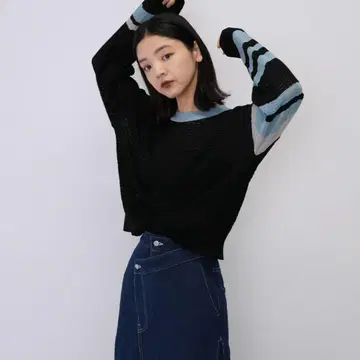 에뉴도니나 enewd nina 비대칭 썸머 니트 보더