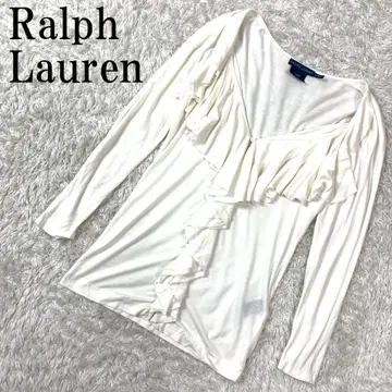 Ralph Lauren 프릴 컷 티셔츠 화이트 XS B507