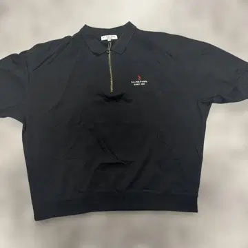 U.S. POLO ASSN. 블랙 피케 셔츠 L 사이즈