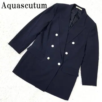 Aquascutum 더블 버튼 자켓 네이비 9 B510