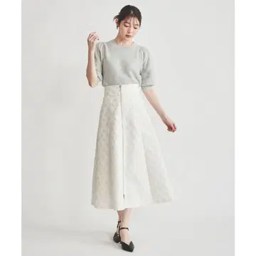 31Sons de mode 하트 자카드 스커트 WHT