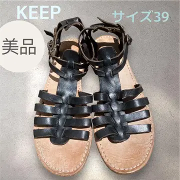 KEEP 키프 가죽 샌들 블랙 39 25cm