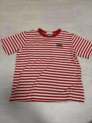 LACOSTE 라코스테 여성용 티셔츠 빔즈 콜라보 빨간색 보더