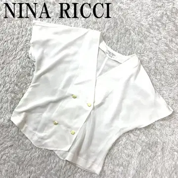 NINA RICCI 니나리치 반팔 블라우스 화이트 9 B512