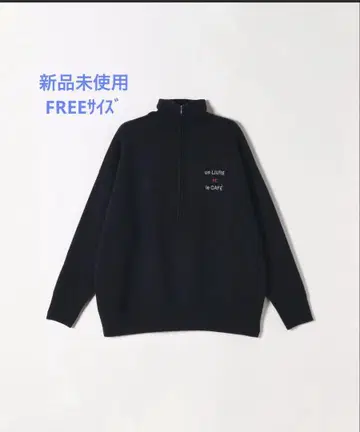 SHIPS any 네이비 하프 지퍼 스웨터