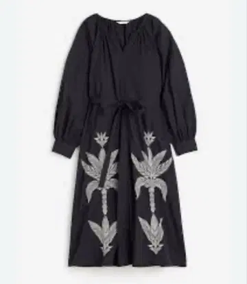 H&M 블랙 원피스 자수