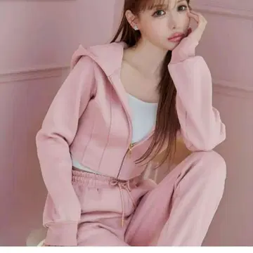 Rady 핑크 후드 부착 맨투맨 셋업
