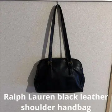 Ralph Lauren 블랙 가죽 숄더 핸드백