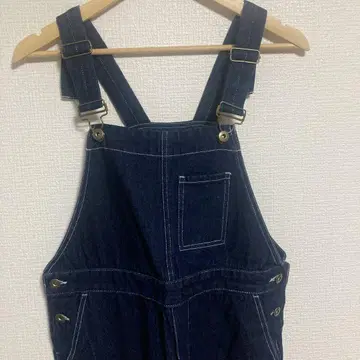 다크 데님 살로펫 오버롤