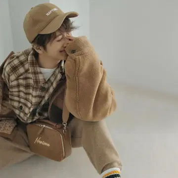 Naptime 소매 보아 자켓 브라운 M 미사용 새상품