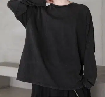 피그먼트 가공 빅 실루엣 롱 T