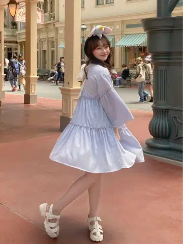 pomiii 티어드 미니 원피스