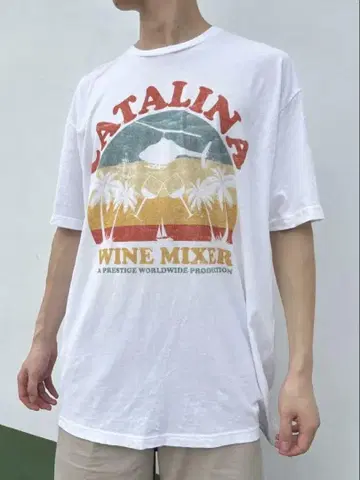 CATALINA WINE MIXE 빅 티셔츠 US 빈티지 2XL