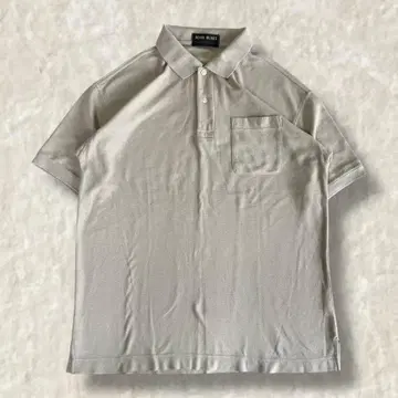 90's 빈티지 피케 셔츠 반팔 베이지 프렌치 캐주얼
