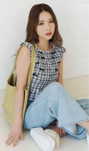 완판 snidel 리본 셔링 TOPS celford 프레이 아이디