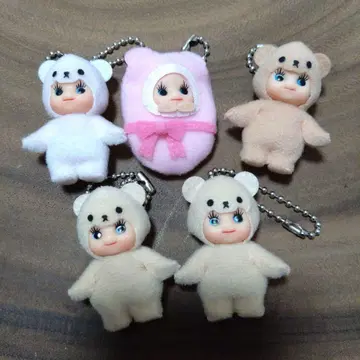 코스튬 큐피 곰 싸개 키링 5종 세트