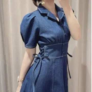 AnMILLE 데님 원피스 반팔