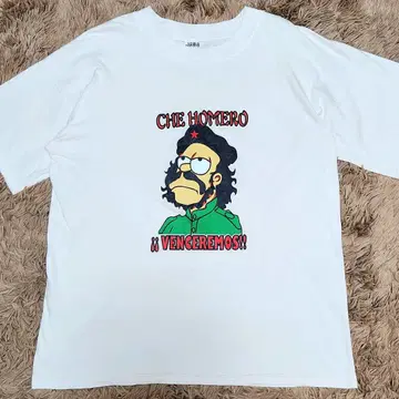 레어 JARA 심슨 체게바라 티셔츠 반팔 티셔츠 로고 XL