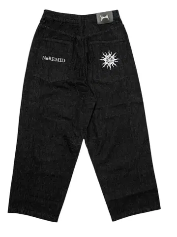 NeREMID 블랙 와이드 팬츠