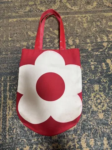 MARY QUANT 꽃무늬 핸드백 빨간색