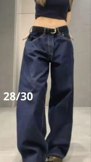 GAP 28/30 슈퍼 배기 데님 다크 린스 인기 완판템