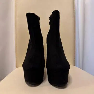 블랙 스웨이드 앵클부츠 하이힐 갸루 캬바쿠라걸 캬바쿠라