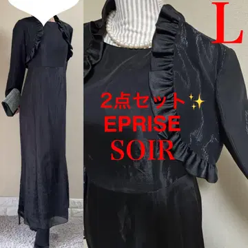 L 수트! EPRISE 볼레로 도쿄 소와르 롱 드레스 블랙 결혼식 연주회