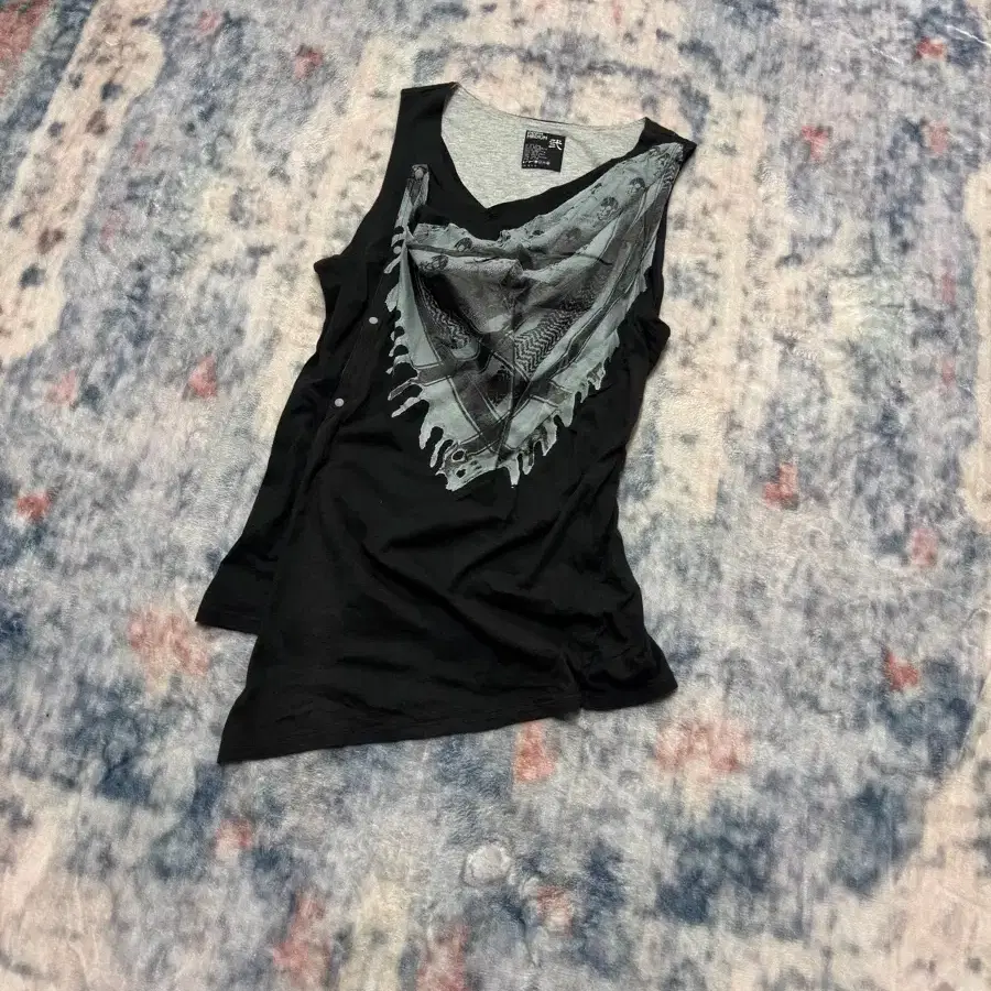 Ppfm 00s archive layered scarf print top on Bunjang Global Site