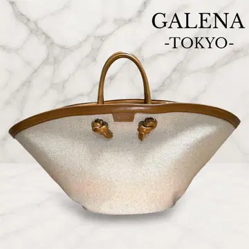 GALENA 라운지 드레스 베이지 린넨 팬 백