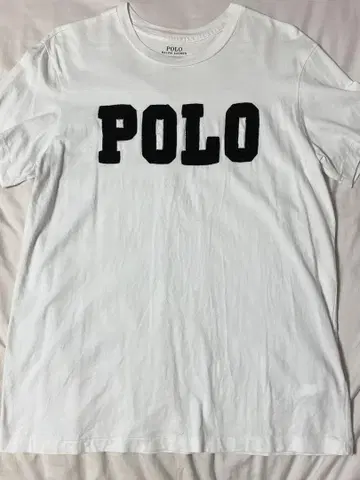 POLO 로고 비즈 티셔츠 화이트