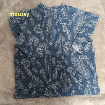 MOUSSY 자카드 러플 톱