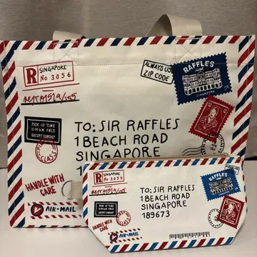 싱가포르 RAFFLES HOTEL 오리지널 토트백 파우치 세트