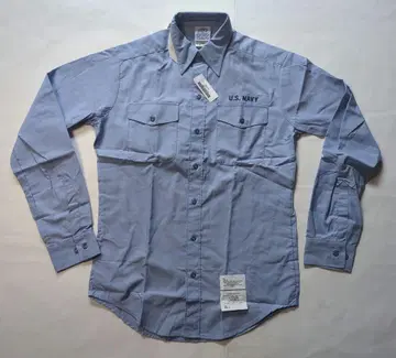 MADE IN USA NAVY 샴브레이 셔츠 DEAD STOCK