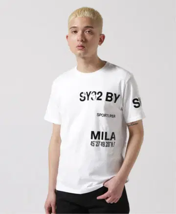 SY32 by SWEETYEARS 로얄 플래시 티셔츠 화이트 2XL
