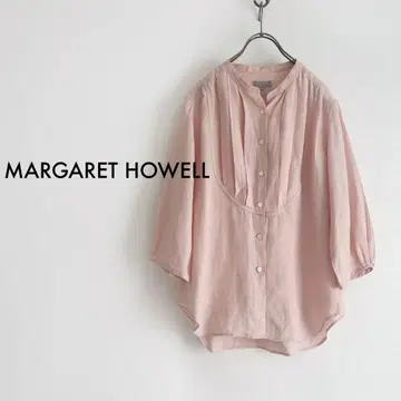 MARGARET HOWELL 린넨 밴드 카라 셔츠