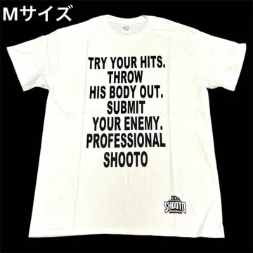 미사용 Shooto 슈토 격투기 MMA 티셔츠 프린트 M 화이트