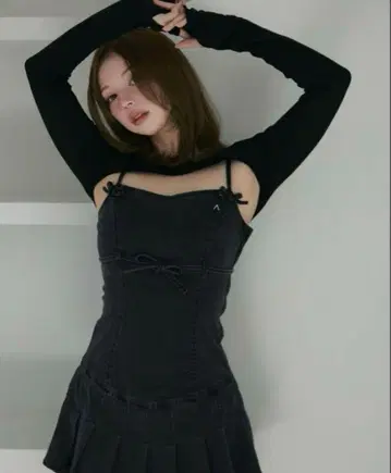 앤드메리 보니 데님 미니 드레스