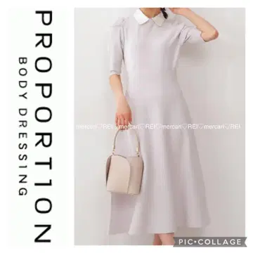 프로포션 바디 드레싱 니트 원피스 반팔 S 클래시컬