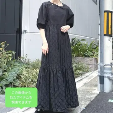 beams 빔즈 RBS 후쿠레 자카드 절개 원피스