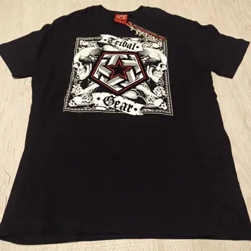 미사용 택 포함 TRIBAL GEAR 티셔츠 XL 블랙 검정