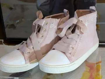핑크 하이컷 스니커즈 L 사이즈