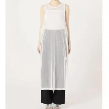 CITYSHOP 메쉬 슬리브리스 롱 원피스