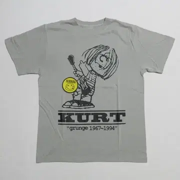 NIRVANA 닐바나 커트 코베인 와펜 티셔츠 그레이 (M) 스누피