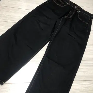 Used D.O.P bboy 빅 데님 블랙 와이드 레그 데님 32