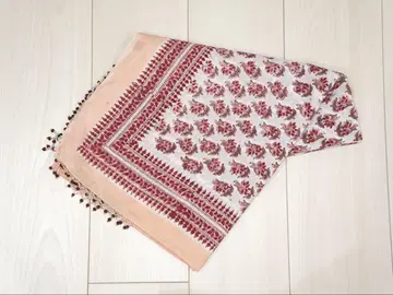 ANOKHI 스카프 스톨 두파타 인도 면 코튼 대형 꽃무늬