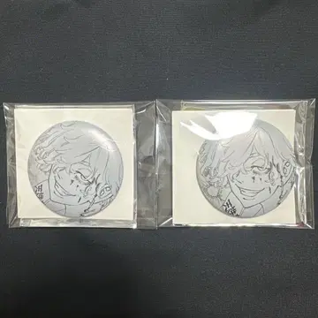 이마우시와카 메탈릭 캔뱃지 2개 세트 도쿄 리벤저스 마이키 마트