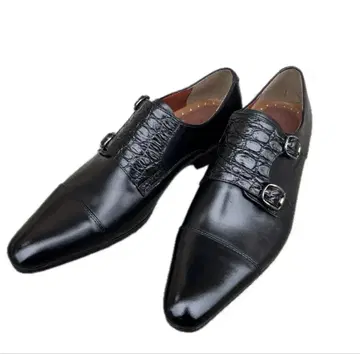 미사용 새상품 Poggio antico 블랙 26.0cm 천연 가죽