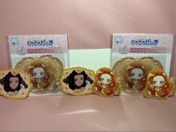 피치피치 피치 캐릭터 복권 아크릴 거울 스티커 세트 사라