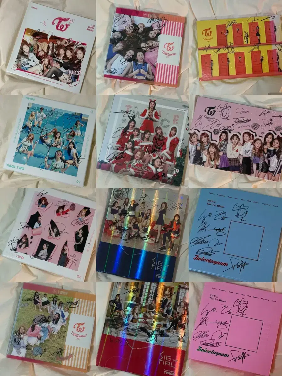 트와이스 친필 싸인앨범 14개일괄