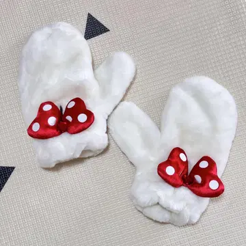 도쿄 디즈니 리조트 한정판 미니 마우스 퍼 장갑 미트 미니 핸드